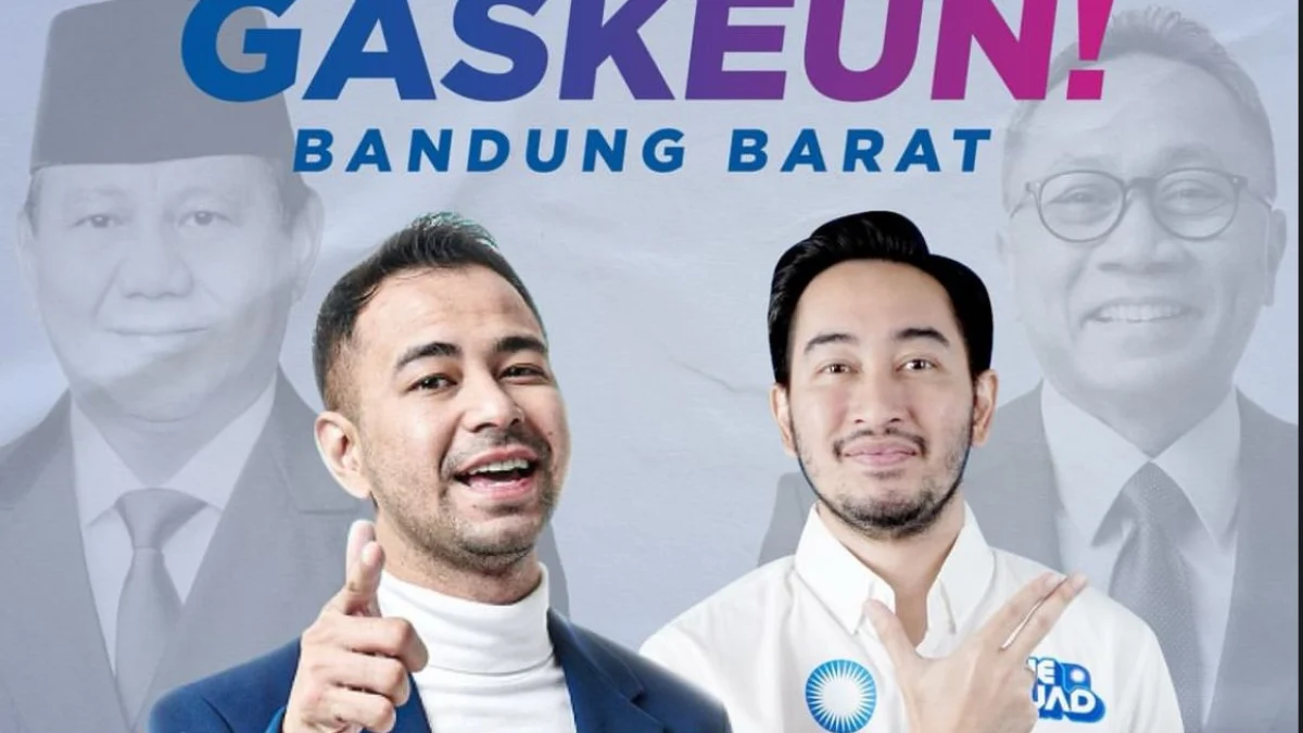Medsos dihebohkan dengan poster Raffi Ahmad dan Jeje Govinda maju di Pilkada KBB. Dok instagram (@amanatnasional)