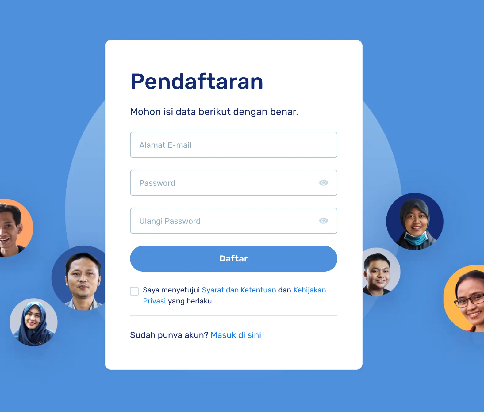 Tampilan situs web Kartu Prakerja