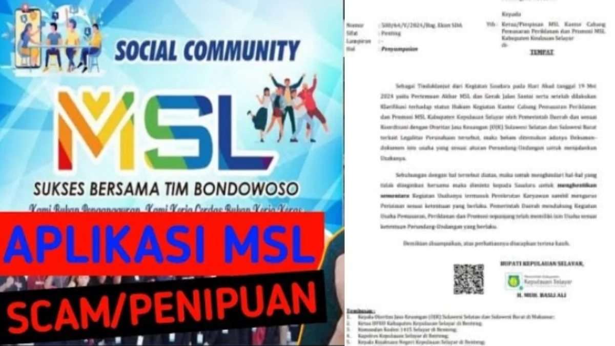 Klarifikasi Leader Aplikasi MSL GROUP “SURAT BUPATI PALSU!”