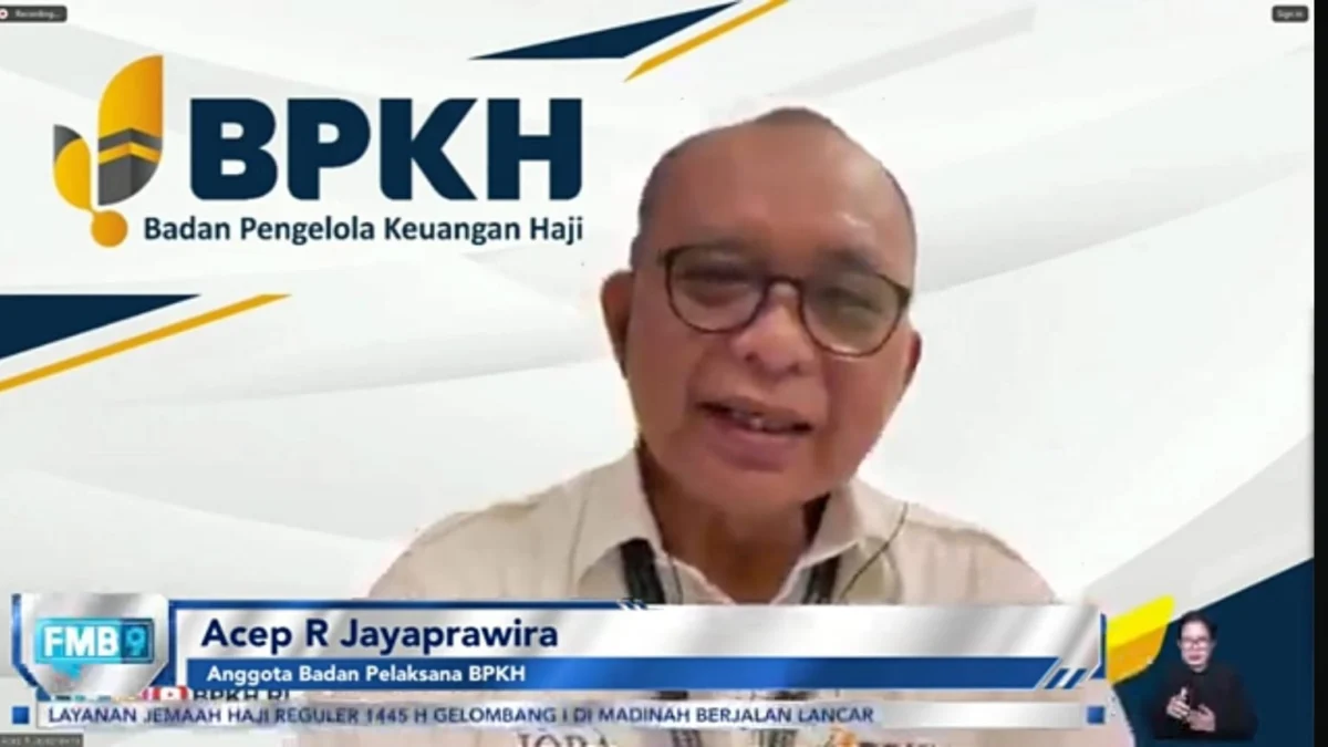 Ist. Anggota Badan Pelaksana BPKH, Acep R Jayaprawira. Dok. Tangkapan layar Youtube FMB9.