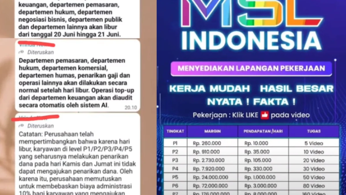 Fix Scam Hari ini, WD Libur Aplikasi Penghasil Uang MSL Terbukti Penipuan