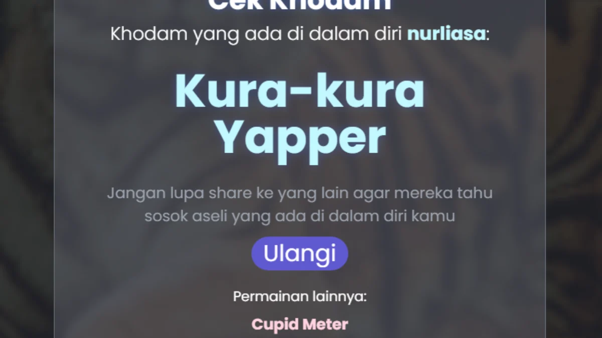 Lagi Viral! Cara Main Link Cek Khodam: Apa Khodammu Hari ini?