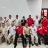 Jajaran DPC Partai Gerindra Kota Bogor bersama DPC PDI Perjuangan Kota Bogor nampak guyub. (Yudha Prananda / Jabar Ekspres)