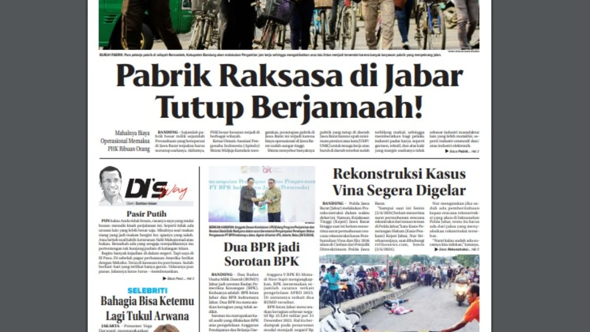 Epaper Jabar Ekspres 5 Juni 2024