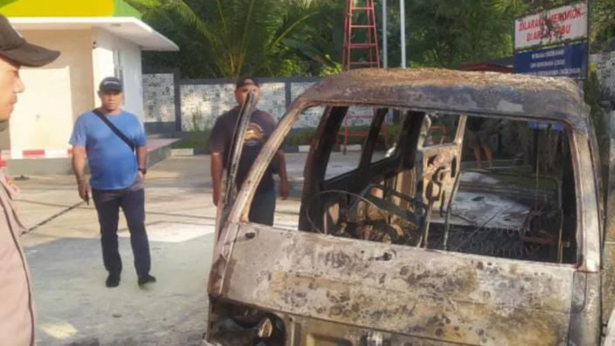 satu mobil hangus akibat kebarakan SPBU di Bogor/