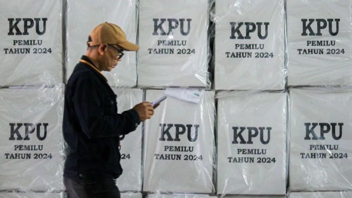 Ilustrasi gudang logistik KPU. Dok (Pandu Muslim/Jabar Ekspres)