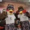 Maskot KPU Kota Bandung yang bernama Bara dan Aya.