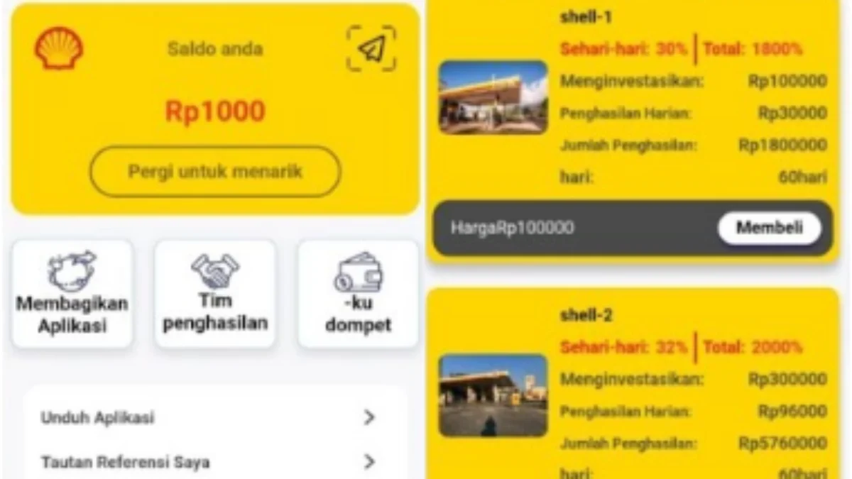 Waspada Cara Kerja Aplikasi SHELL, Apakah Aplikasi SHELL itu Investasi Bodong? Cara Kerja Aplikasi SHELL, Apakah Aplikasi SHELL itu Investasi Bodong?