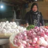 Pengamat Soroti Soal Kebiasaan Naiknya Harga Kepokmas di setiap Perayaan Hari Besar Penjual bahan pangan di Pasar Induk, Gedebage, Kota Bandung, Selasa(18/6). (Pandu Muslim/Jabar Ekspres)