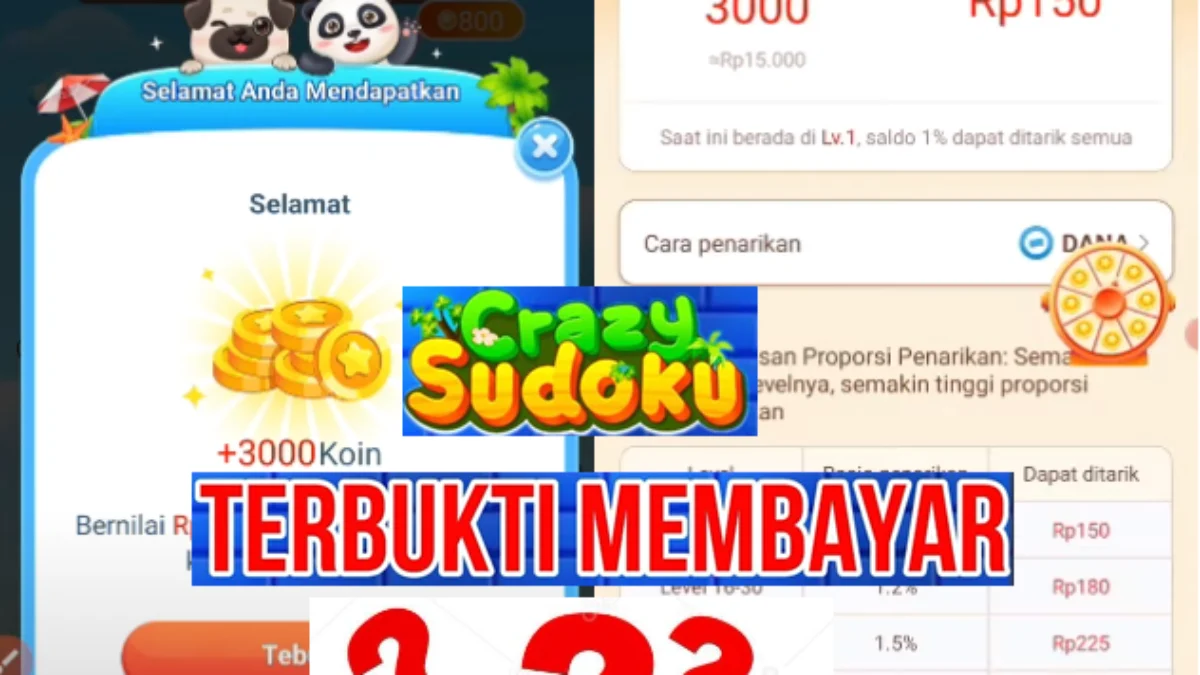 Apakah Aplikasi Penghasil Uang Crazy Sudoku Terbukti Membayar atau Penipuan? Apakah Aplikasi Penghasil Uang Crazy Sudoku Terbukti Membayar?