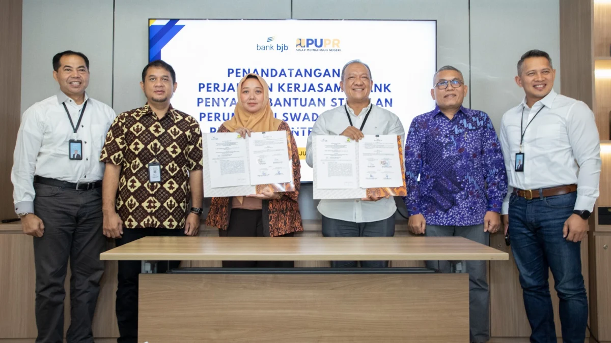 Penanda tanganan MoU antara bank bjb dengan Kementerian PUPR untuk Salurkan Dana BSPS