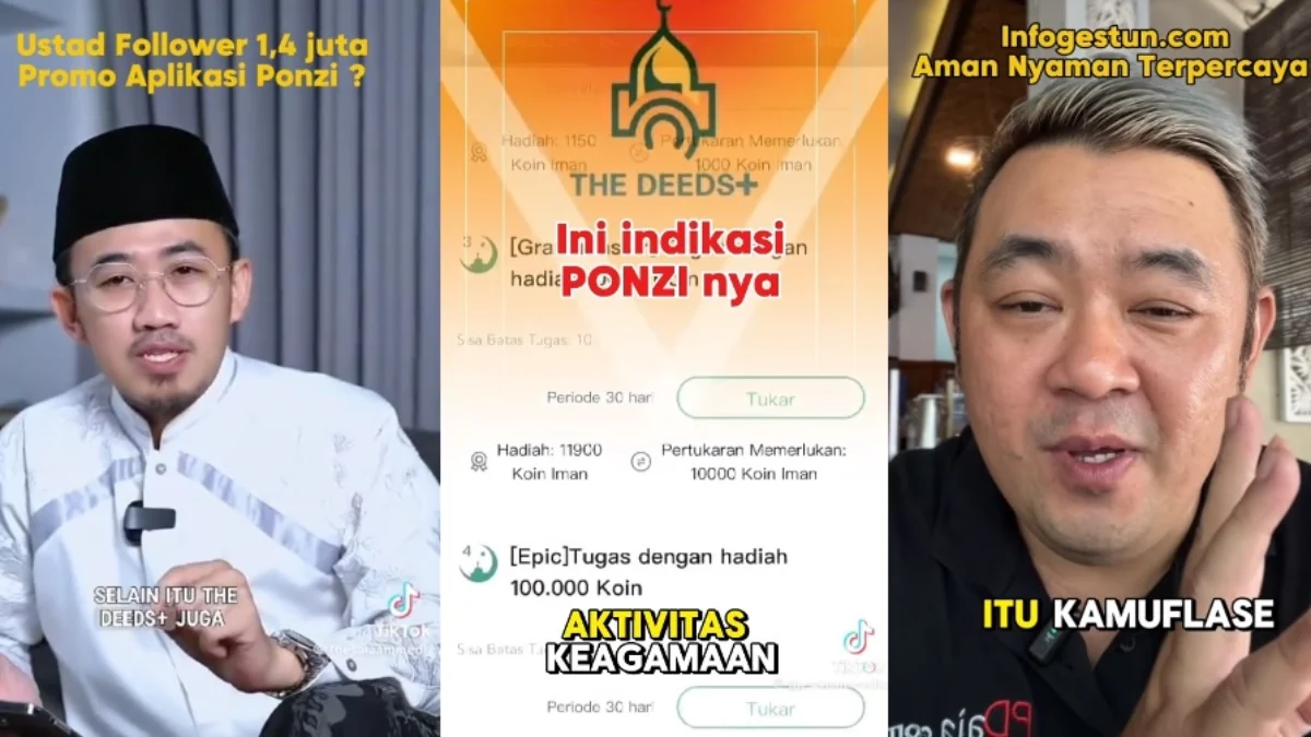 Tangkapan layar video promosi aplikasi The Deed Plus oleh Ustadz Syam.