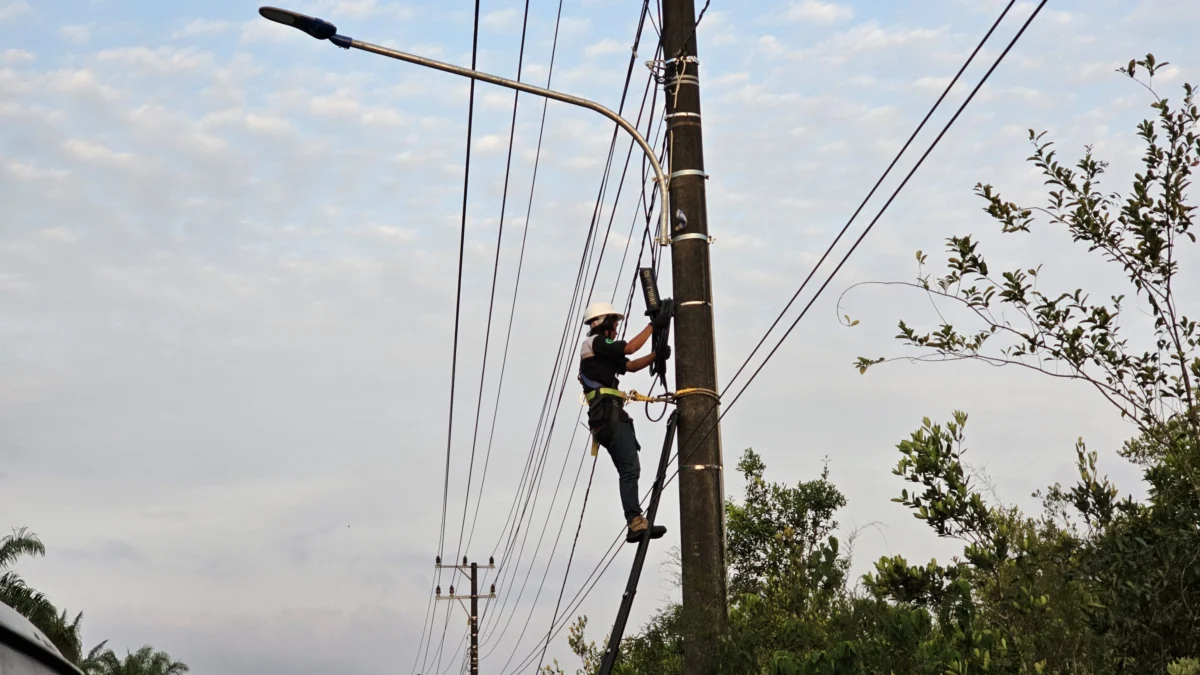 PLN Icon Plus melakukan Patroli rutin pada jalur kabel optik di Jalan Pelabuhan Cigadung Subang.