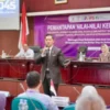 Menteri AHY saat menjadi narasumber di kegiatan Pemantapan Nilai-Nilai Kebangsaan pada Kamis (25/07/2024).