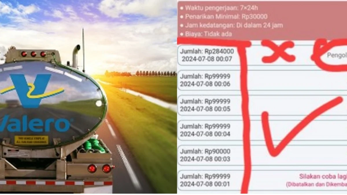 Bukti WD aplikasi Valero