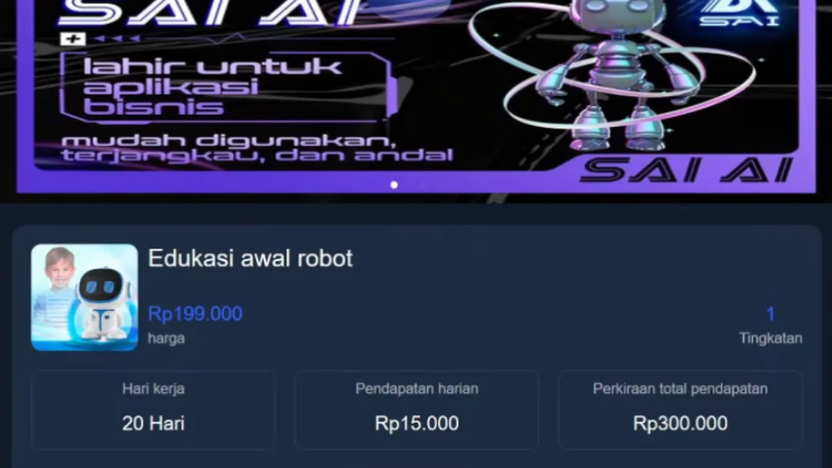 Fakta legalitas Aplikasi SAI Robot Trading dengan Skema Ponzi, Apakah Aman?
