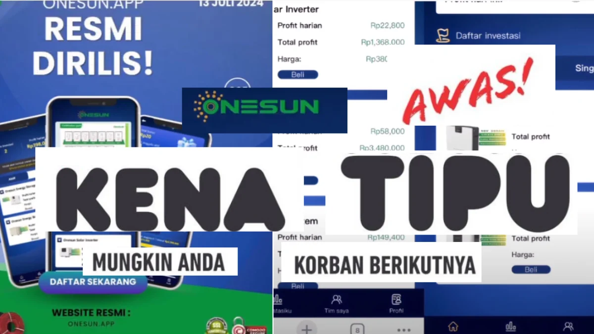 Aplikasi Sewa Solar Energy ONESUN Terbukti Membayar atau Scam Penipuan?