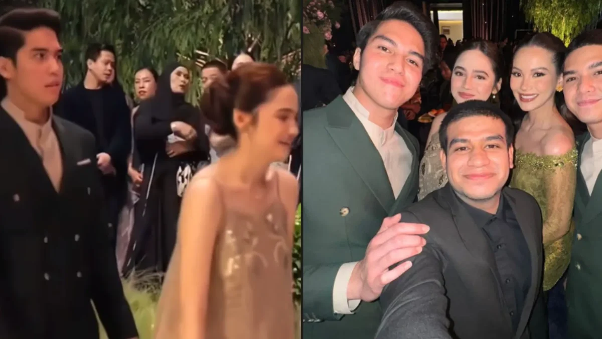 Momen Manis El Rumi dan Syifa Hadju di Nikahan Thariq dan Aaliyah/ Kolase TikTok @sukadrakor_ dan IGs @fadiljaidi