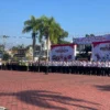 Polresta Bandung saat menggelar apel pasukan operasi patuh lodaya di Mako Soreang, Kabupaten Bandung, Senin (15/7). Foto Agi Jabar Ekspres