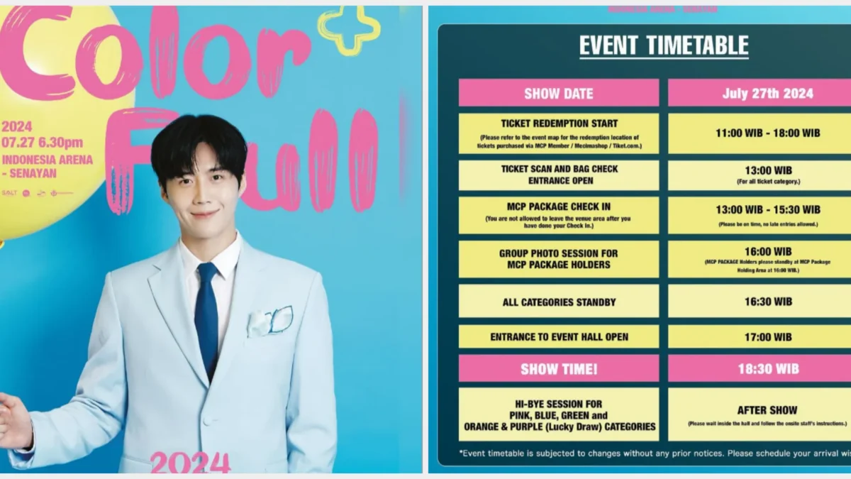 Rundown Fan Meeting Kim Seon Ho di Jakarta 2024/ Kolase Instagram @mecimapro