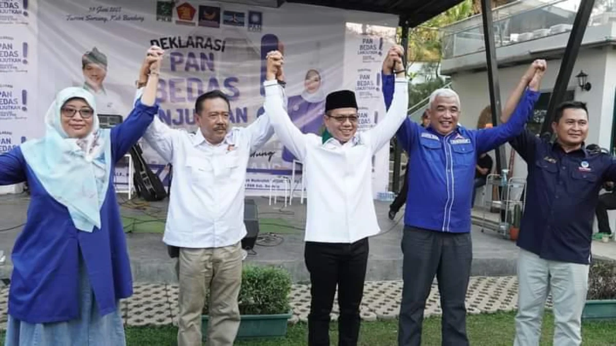 PAN Bergabung dengan Koalisi Bedas, Dukung Dadang Supriatna di Pilkada Kabupaten Bandung Koalisi Bedas kini bertambah menjadi lima partai, yakni PKB, Partai Demokrat, Partai Nasdem, Partai Gerindra dan PAN untuk mengusung kembali Dadang Supriatna menjadi Bupati Bandung pada Pilkada 2024. Foto Istimewa