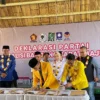 Lima partai deklarasikan koalisi Bandung Barat Maju di Ciburuy, Padalarang, KBB. Rabu (19/6). Dok Jabar Ekspres/wit