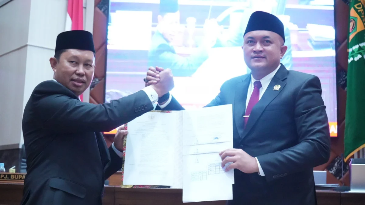 Rudy dalam rapat paripurna DPRD bersama Pemkab Bogor terkait penyampaian realisasi semester I APBD 2024 pada Rabu, (10/7).