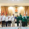 Jajaran DPD PKS Kota Bogor saat menyambut kunjungan politik DPC PKB Kota Bogor. (Yudha Prananda / Jabar Ekspres)