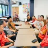 Ketua PSI Kaesang Pangarep melakukan pertemuan dengan Pengurus DPD PKS Surakarta, Jawa Tengah. (Foto/ANTARA)