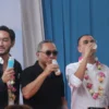 Ketum PAN Zulkifli Hasan, Jeje, dan Raffi Ahmad saat wara-wiri di Bandung Barat. Sabtu (20/7). Dok istimewa
