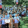 Bacawalkot Bogor, Jenal Muttaqin bersama Relawan Generasi Milenial Kenal Mutaqin (Genjet). (Yudha Prananda / Jabar Ekspres)