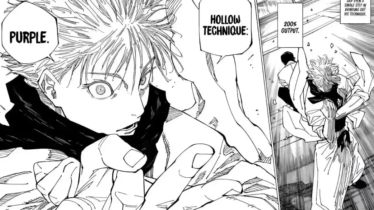 Penjelasan Lengkap Kekuatan Hollow Purple yang Digunakan Yuta dalam Jujutsu Kaisen Chapter 263