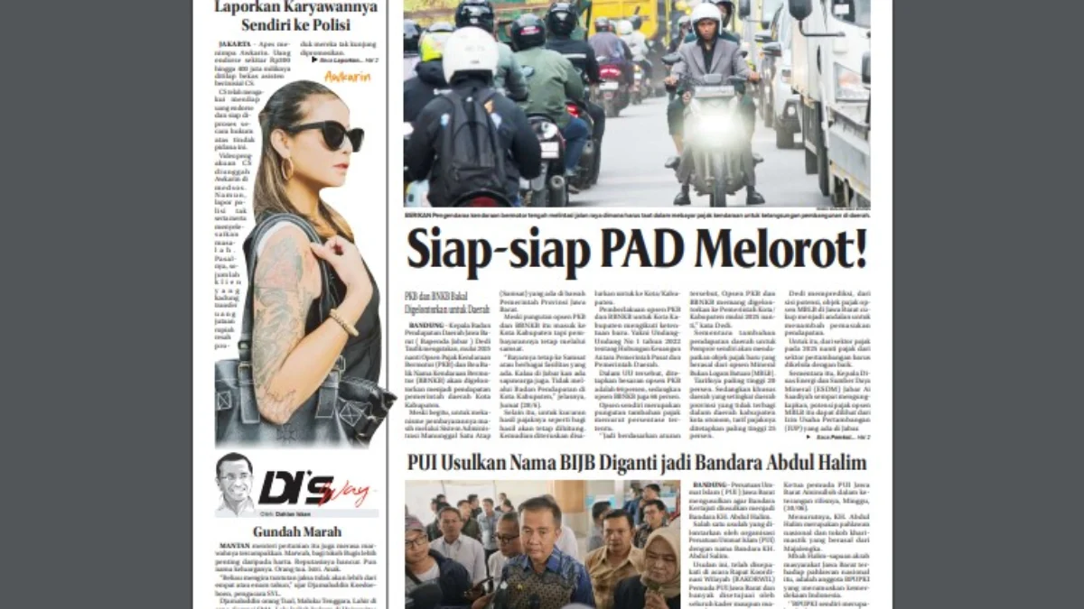 Epaper Jabar Ekspres 1 Juli 2024