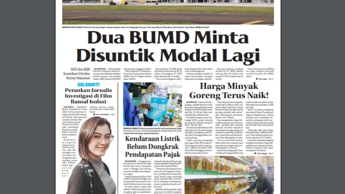 Epaper Jabar Ekspres Edisi Senin, 22 Juli 2024