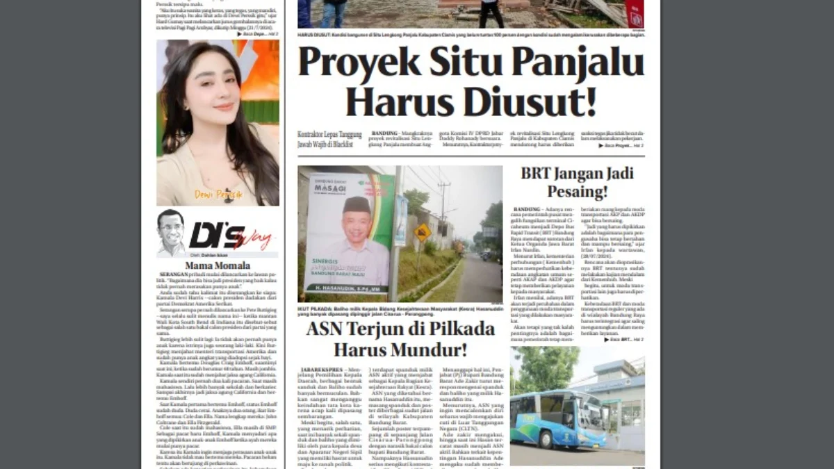 Epaper Jabar Ekspres 29 Juli 2024
