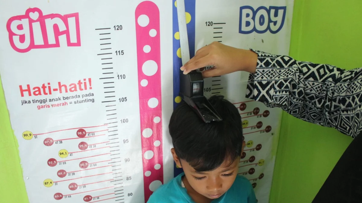 Tunjukkan Hasil Positif, Penanganan Stunting di Kota Cimahi Dilakukan 2 Pendekatan Ilustrasi: Penimbangan rutin anak di Posyandu yang merupakan upaya pencegahan peningkatan angka stunting. (Pandu Muslim/Jabar Ekspres)