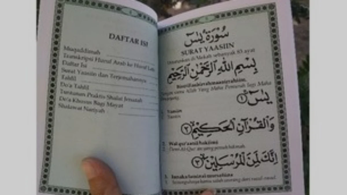 Surat Yasin yang mendasari munculnya tradisi Yasinan.