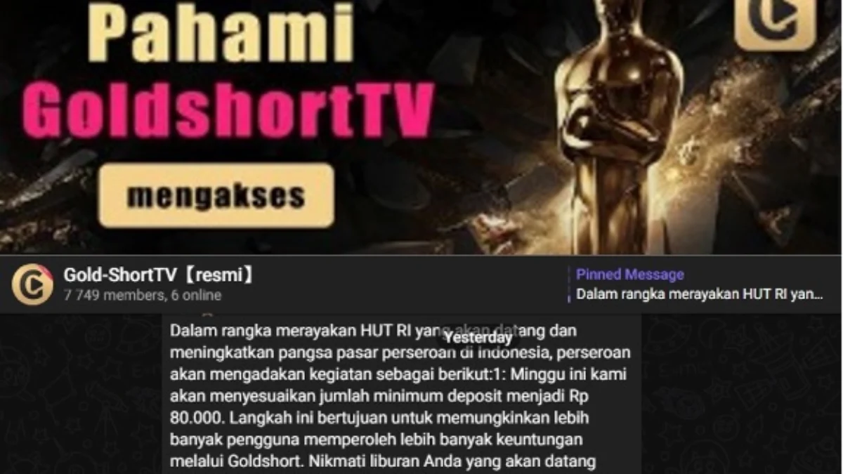 Mulai Gelar Even Bonus, Apakah Aplikasi GoldShort TV Terancam Bakal SCAM Even Promo Aplikasi GoldShort TV yang diduga menjadi tanda-tanda bakal scam.