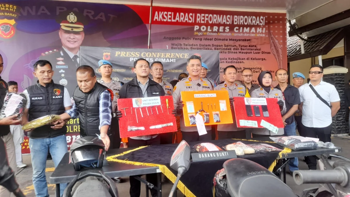 Belajar dari YouTube, Pelaku Curanmor Gasak Motor Kurang dari 1 Menit Doc. Satreskim Polres Cimahi Berhasil Ringkus 10 Pelaku Curanmor