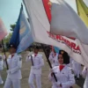 Paslon Mendaftar Diimbau Tak Bawa Banyak Massa Ilustrasi. Pelepasan kirab Pemilu 2024, Februari lalu. Dok Jabar Ekspres