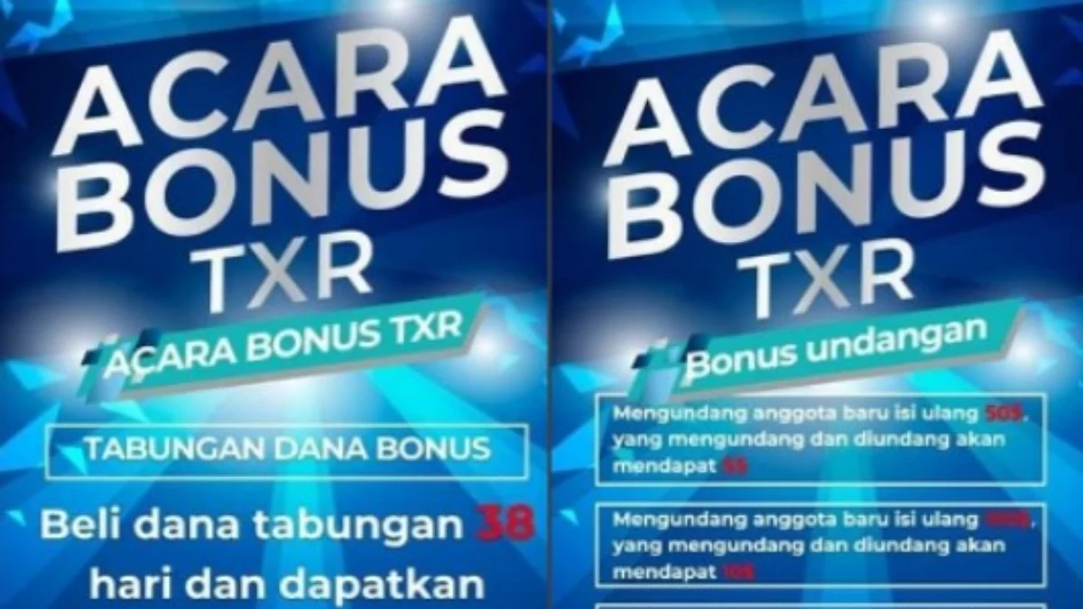 Promo Bonus dari Aplikasi TXR Trading.