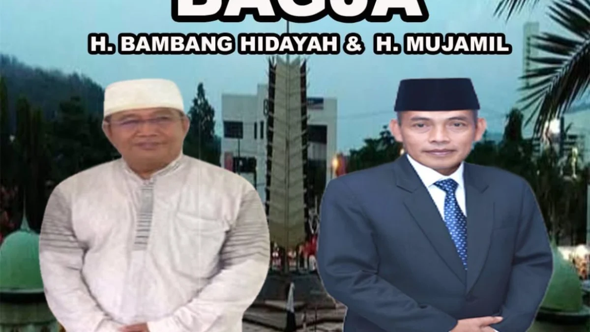 Bambang Hidayah Dipasangkan dengan Mujamil, Gunakan Slogan Bagja Beredar poster pasangan balon wali kota dan wakil wali kota Banjar, H Bambang Hidayah dan H Mujamil dalam Pilkada Banjar tahun 2024. (Istimewa)