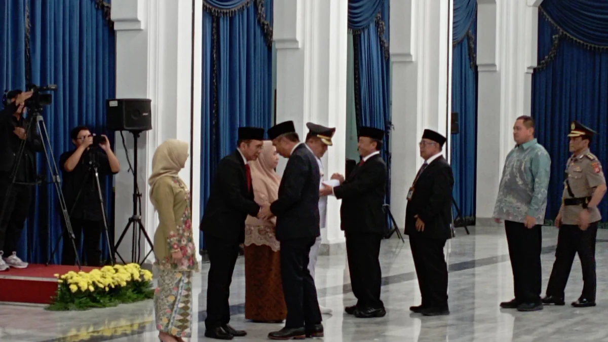 Dok. Proses Pelantikan Pj Bupati Bekasi baru menggantikan Dani Ramdan. Kamis (15/8). Foto. Sandi Nugraha.