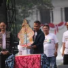 Penjabat (Pj) Gubernur Jabar Bey Triadi Machmudin saat membuka WJF 2024, Jumat (23/8)