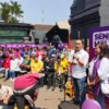 Calon Wali Kota dan Wakil Wali Kota Bogor, Sendi Fardiansyah - Melli Darsa saat menggelar deklarasi, Kamis (29/8). (Yudha Prananda / Jabar Ekspres)