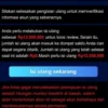 Perintah isi ulang di aplikasi XFA AI agar anggota bisa WD lagi.