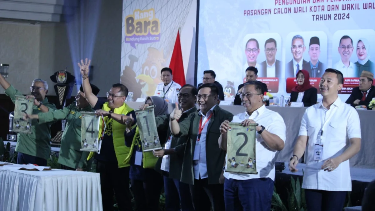 Tok! Ini Hasil Undian Nomor Urut Paslon Pilkada Kota Bandung