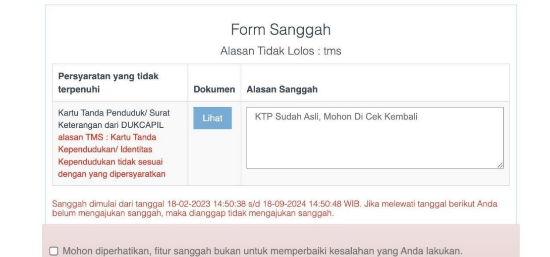 Form Sanggah CPNS 2024/ Tangkap Layar Buku Petunjuk Pendaftaran CASN 2024