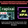 Potensi investasi bodong dari perusahaan, GrapixAI dan XFA AI dilihat dari pendiri yang tidak jelas, situs web sederhana,