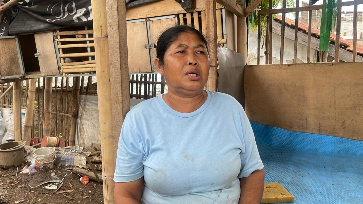 Ayun Warga Kampung Cijagra Rela Mengungsi di Kandang Ayam Akibat Rumahnya Terkena Banjir Ayun Yuningsih (50) Warga Kampung Cijagra, Desa Bojongsoang, Kecamatan Bojongsoang, Kabupaten Bandung yang tidur di kandang ayam akibat rumahnya terendam banjir. Foto Agi